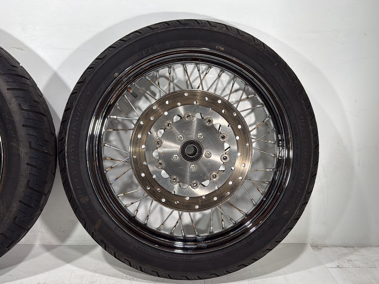 2007 Harley Dyna Street Bob FXDBI OEM Front Rear Wheel Rim Tire Spoked
