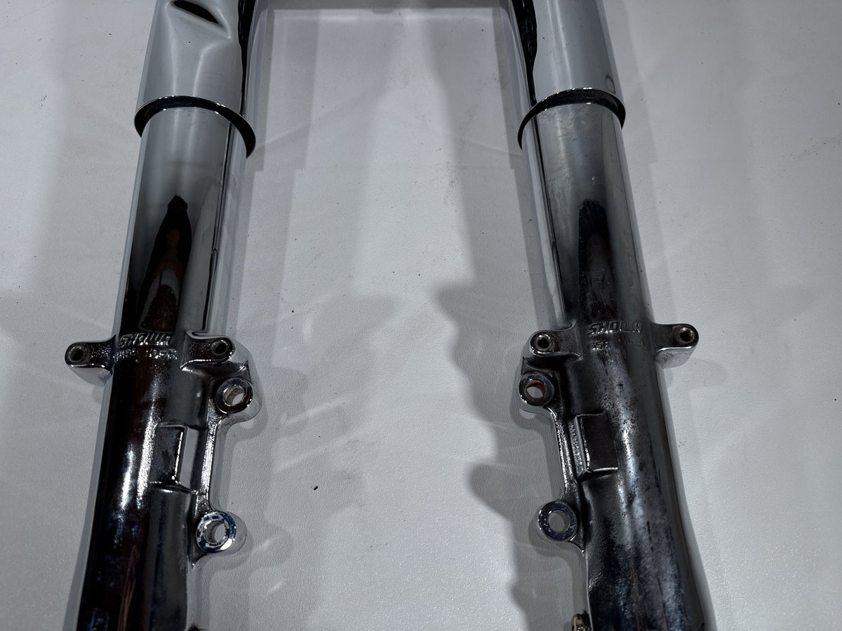 04 Harley Road King Touring OEM Front Triple Tree Set & LH RH Fork Legs Sliders
