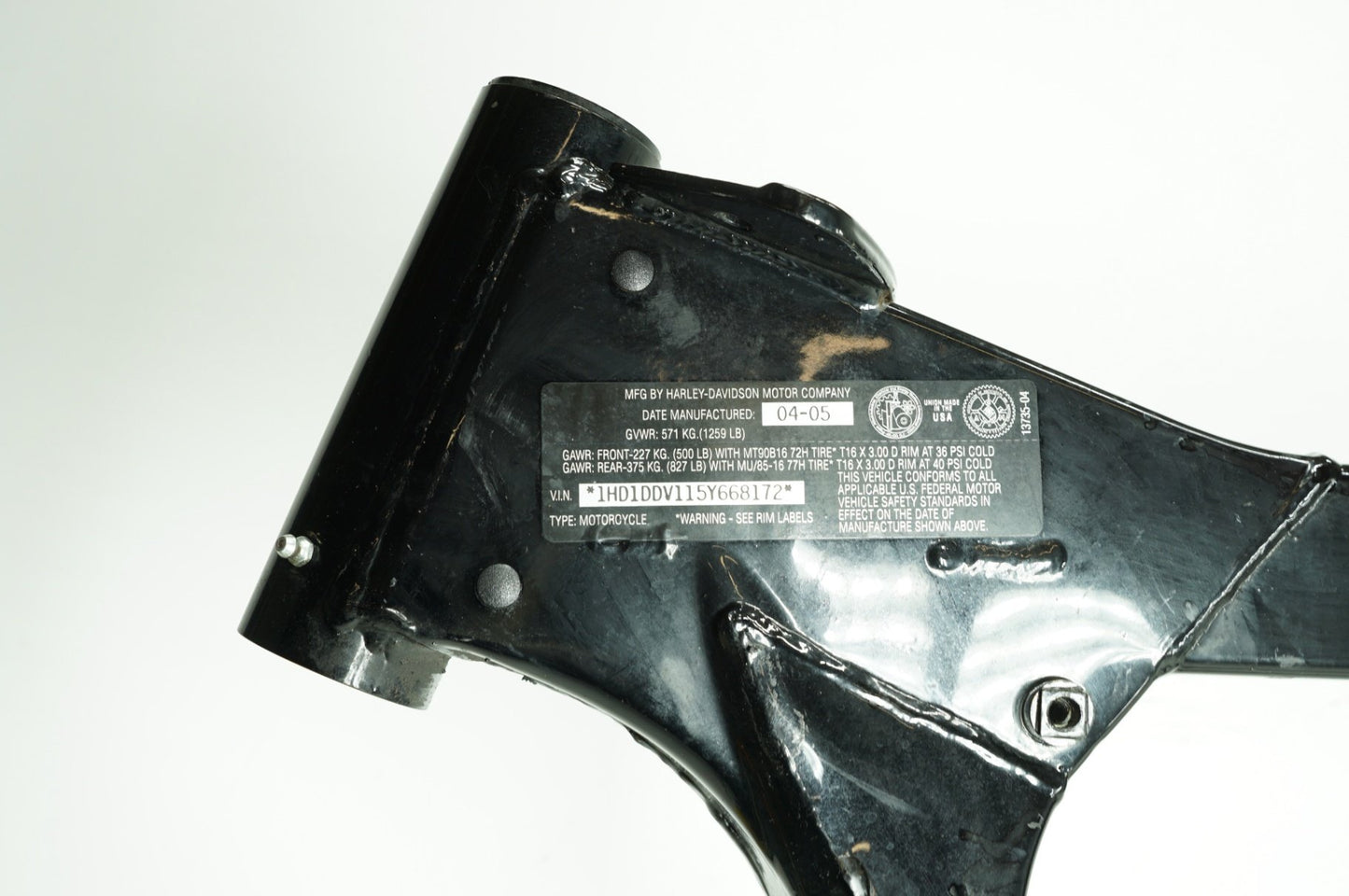 1999 - 2006 Harley-Davidson Touring Electra Glide Body Main Frame Chassis SLVG 47900-02A
