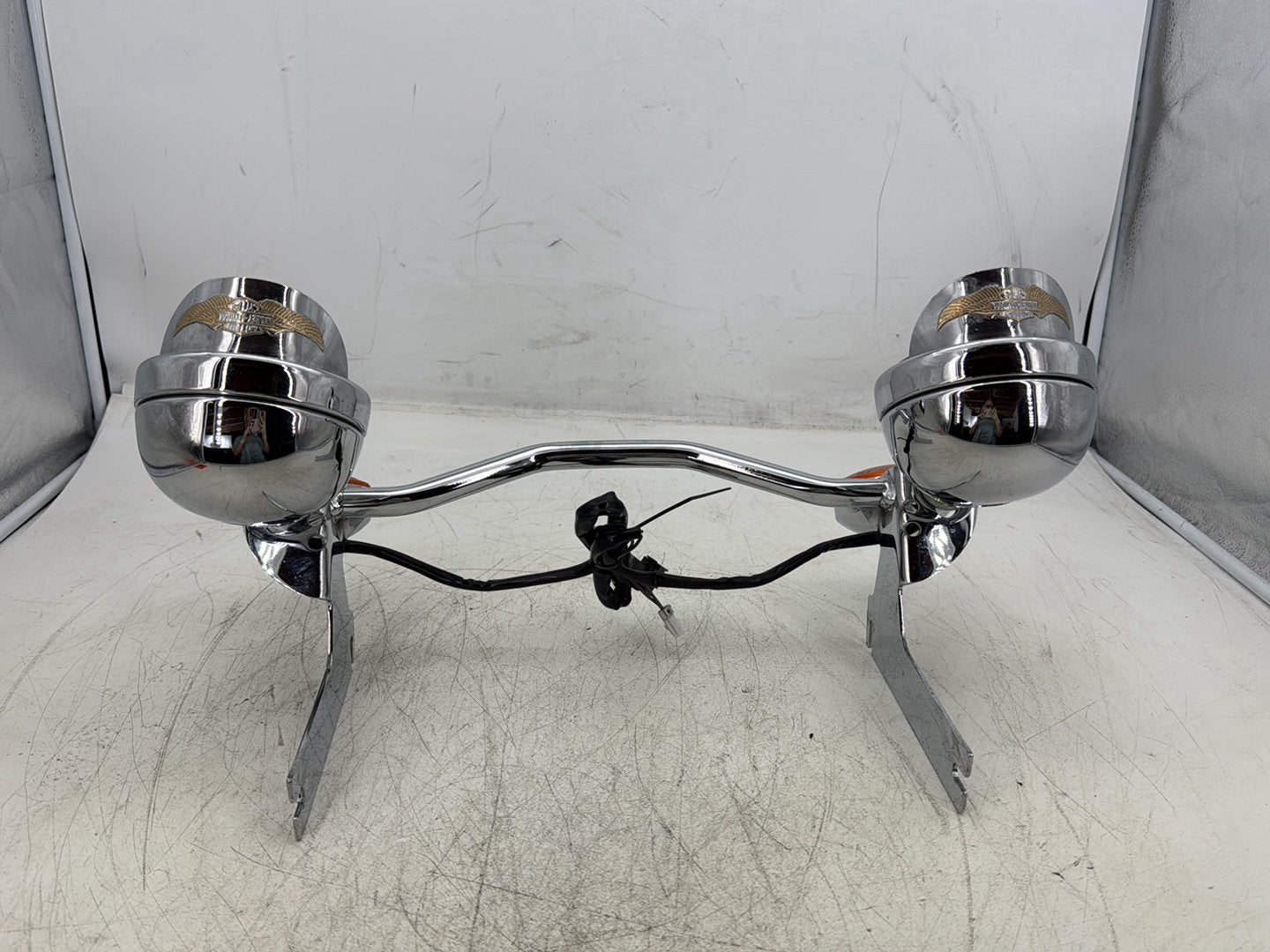 1998 Harley Touring FLHTCUI Electra Glide Ultra OEM Front Turn Signal Indicators Aux Light Bar