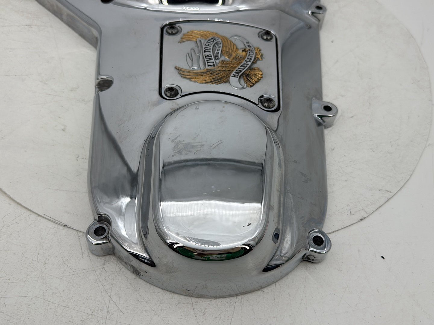 95 Harley Touring Electra Glide Classic Outer Primary Clutch Cover Golden Eagle