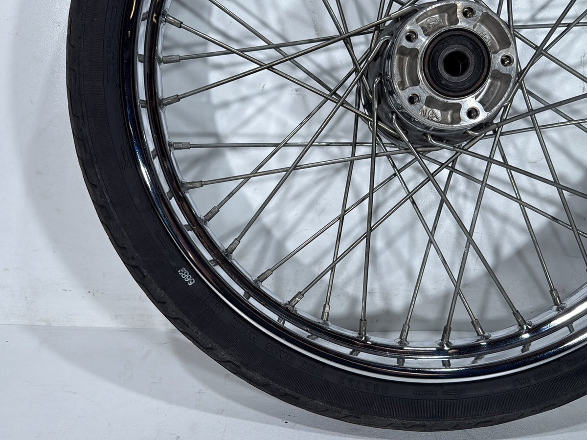 2000 Harley Dyna FXDWG Wide Glide OEM Front Wheel Rim Tire Spoked MH90-21 21"