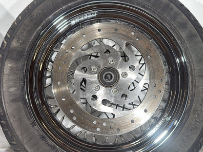2002 Harley Heritage Softail Classic FLSTC OEM Front Rear Wheel Rim Tire Spoked