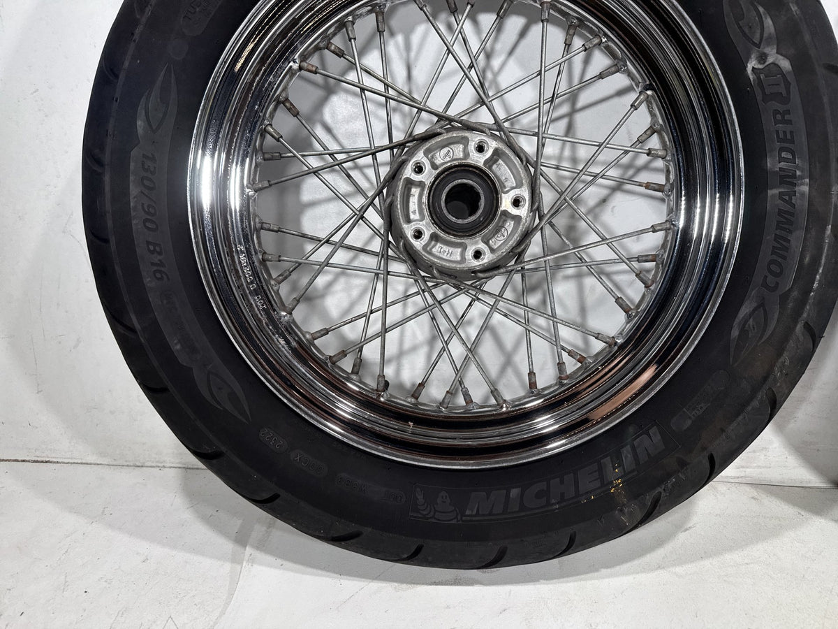 01 Harley Electra Glide Touring Classic OEM Front Rear Wheel Rim Tire Spoked 16"