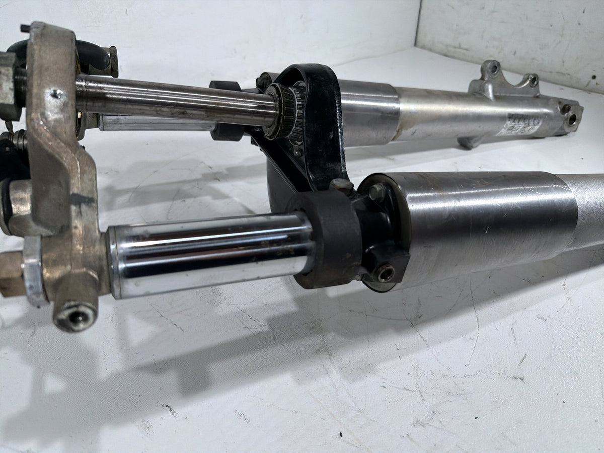 91 Harley Electra Glide Touring Front Triple Tree Set & LH RH Fork Legs Sliders