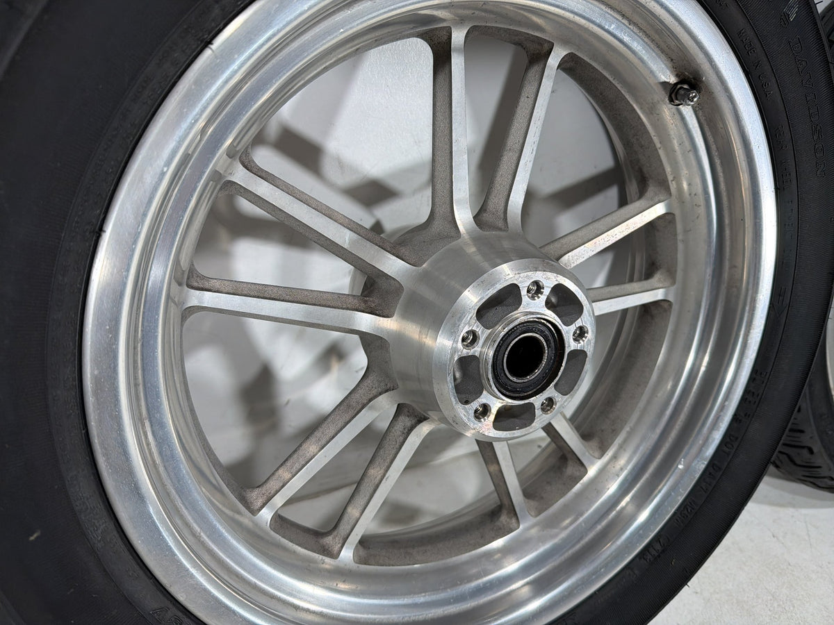 2007 Harley Dyna Super Glide FXD OEM Front & Rear Wheel Rim Tire 17" 19"