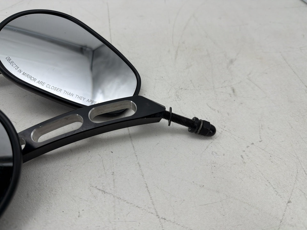 1991 Harley Electra Glide Touring Left Right Rear View Mirror Slotted Billet CNC