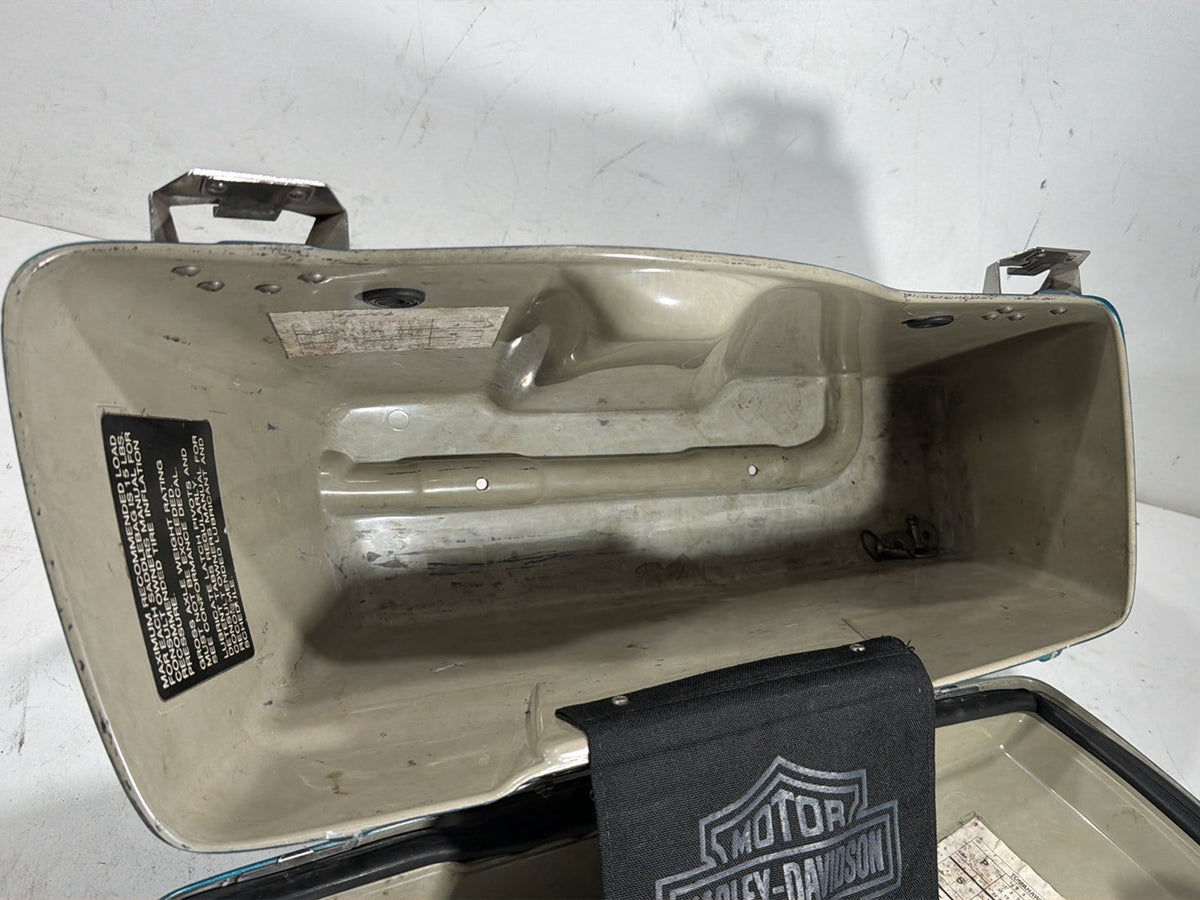 94 Harley Electra Glide Touring Classic Left 1 Saddlebag Luggage NO Key CRACKED