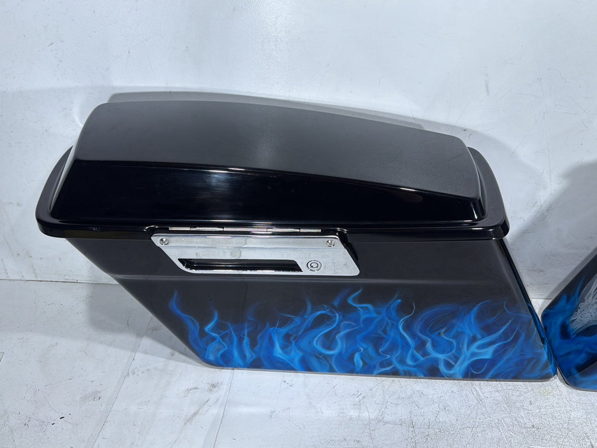 2005 Harley Road King Touring Police OEM Left Right Saddlebags Luggage NOKey