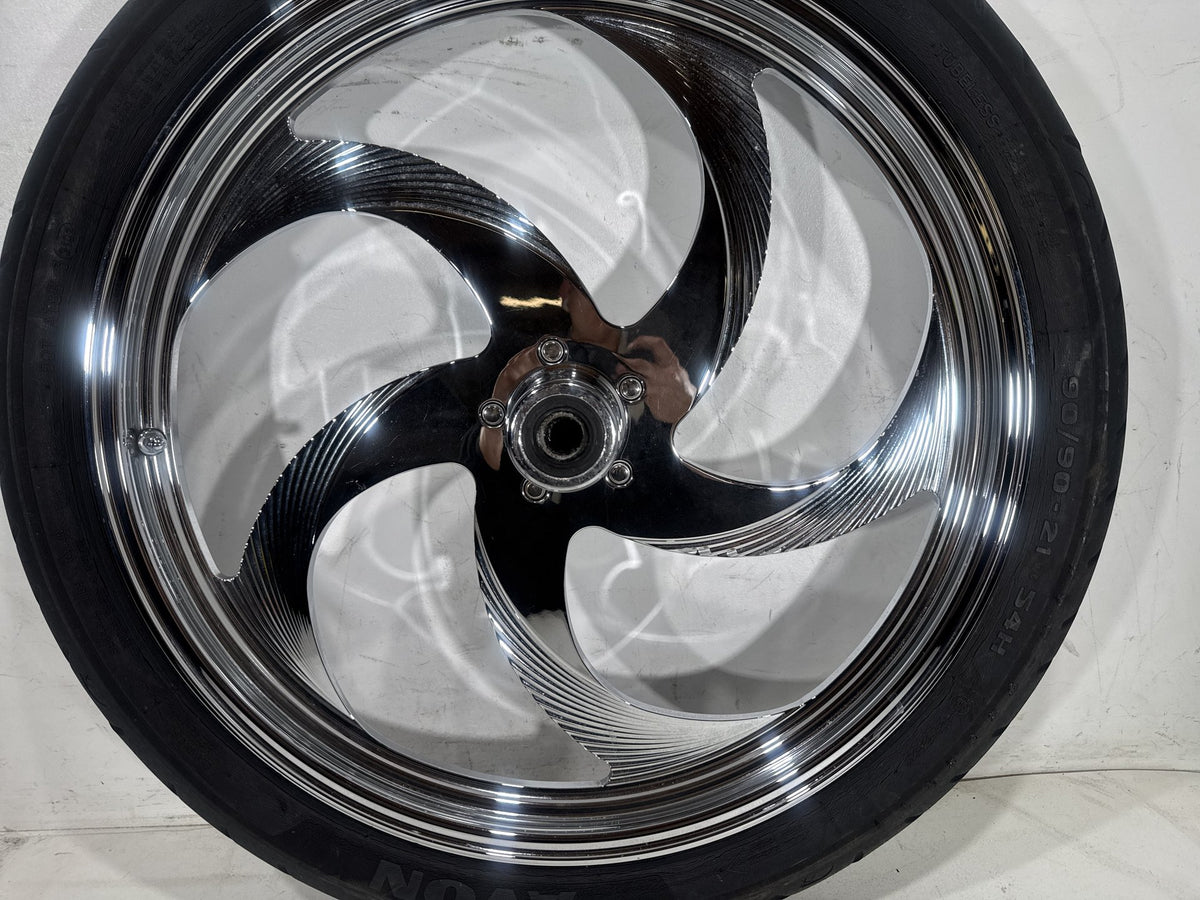 94 Harley Softail FXSTC Front Wheel Rim Tire Aftermarket Custom 90/90-21 54H 21"