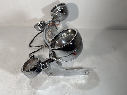 1984 - 1998 Harley-Davidson Touring Electra Glide Classic Front Turn Signal Indicators Aux Light Bar