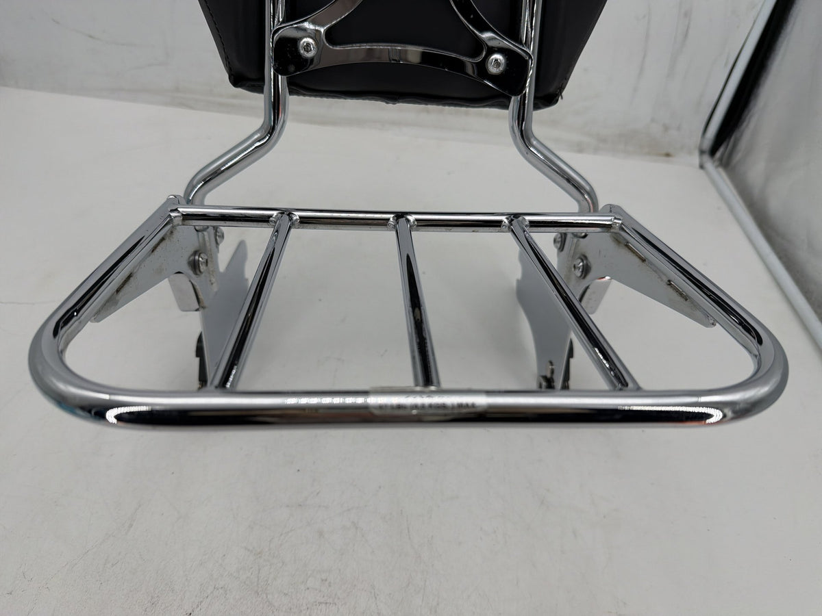 02 Harley Electra Glide Touring FLHT OEM Rear Sissy Bar w/ Backrest Cushion Pad