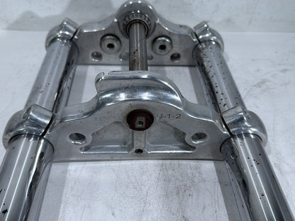 08 Harley Dyna Fat Bob FXDF OEM Front Triple Tree Set & LH RH Fork Legs Sliders