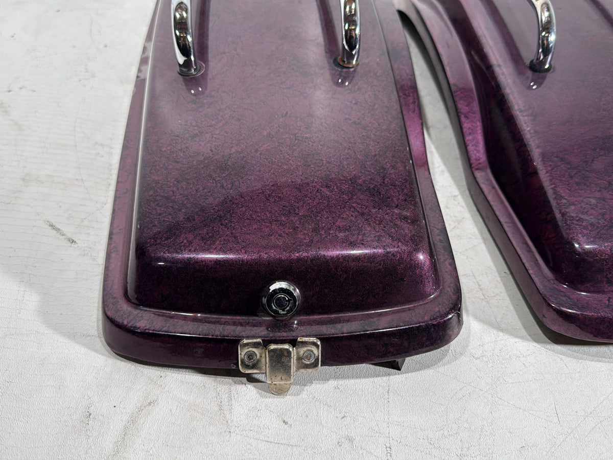 90 Harley Electra Glide Touring Sport OEM Left & Right Saddlebag Lid Cover Caps