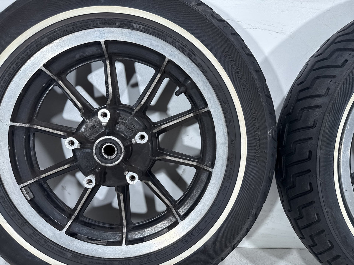 1995 Harley Electra Glide Touring FLHT Front & Rear Wheel Rim Tire MT90B16 16"