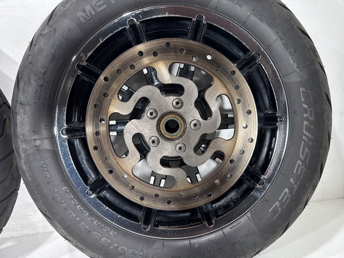 2014 Harley Electra Glide Touring OEM Front & Rear Wheel Rim Tire ABS 16" 17"