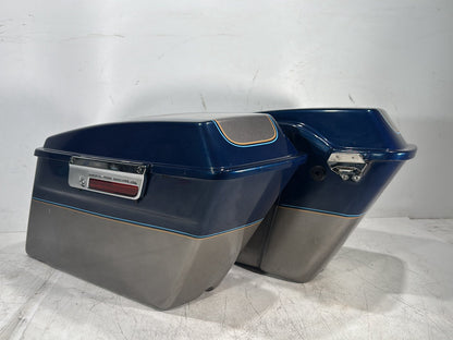 1998 Harley Touring FLHTCUI Electra Glide Ultra OEM Left Right Saddlebags Luggage NOKey