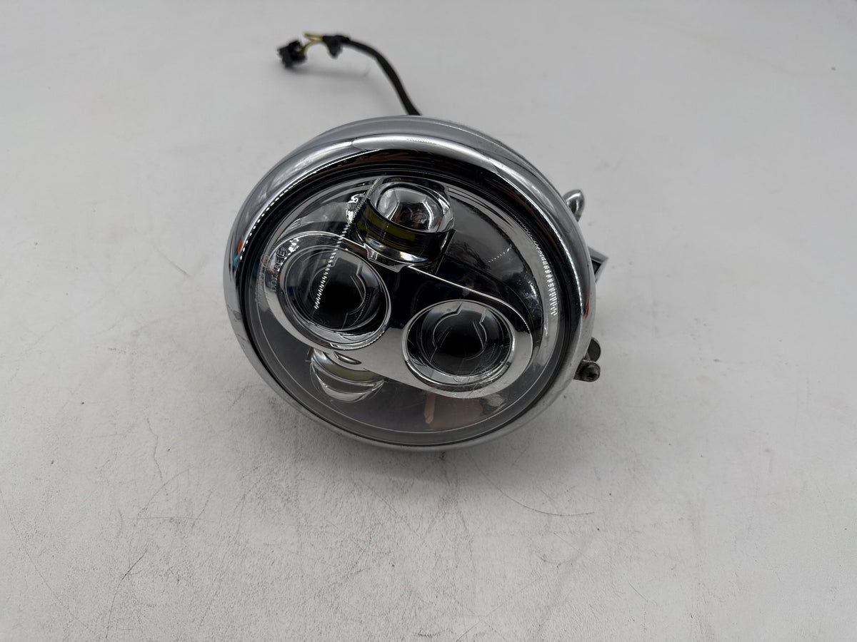 08 Harley Softail Custom FXSTC OEM Headlight Headlamp Head Lamp Light LED DENTED