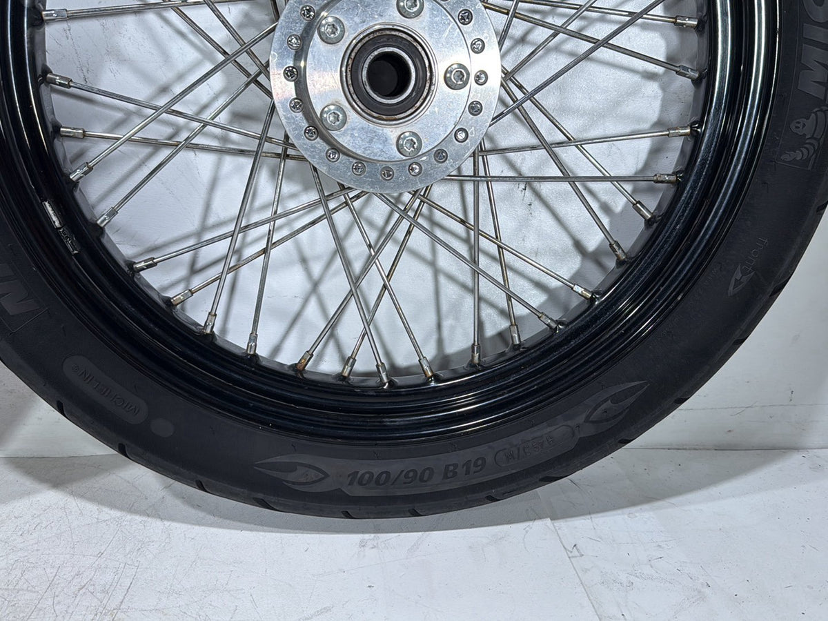 2009 Harley Dyna Street Bob FXDB OEM Front Rear Wheel Rim Tire Spoked