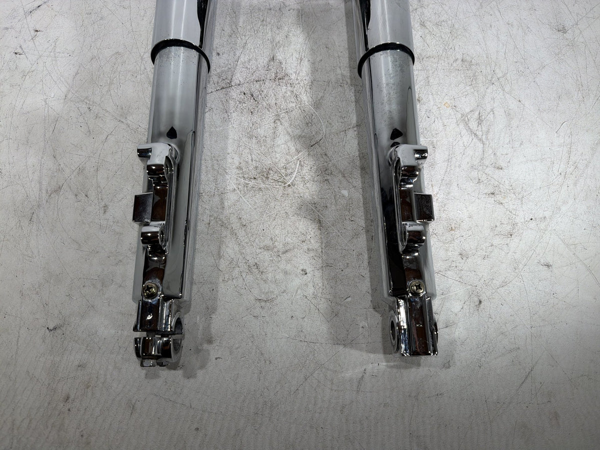 04 Harley Electra Glide CVO Eagle Front Triple Tree Set LH RH Fork Legs Sliders