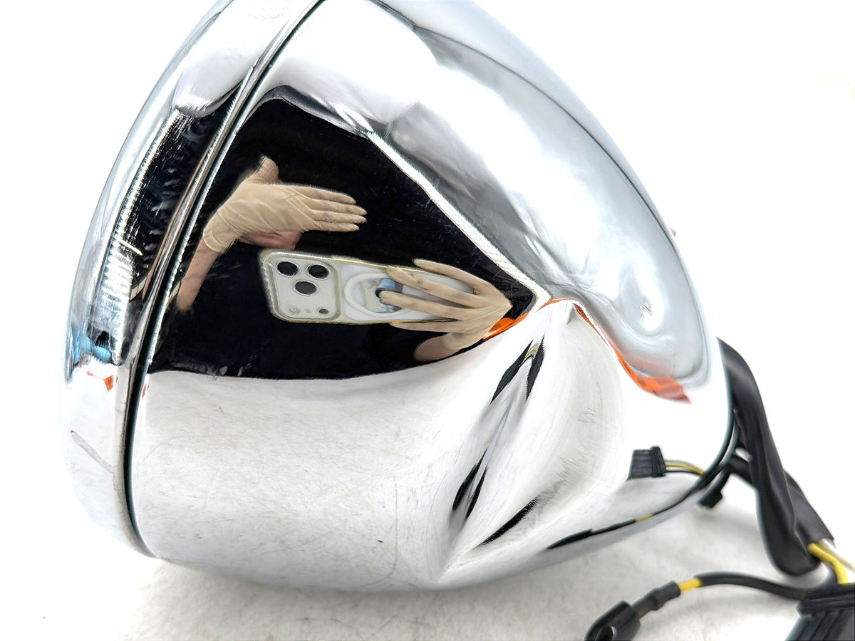 03 Harley Softail Deuce FXSTDI OEM Headlight Headlamp Head Lamp Light LED DENTED