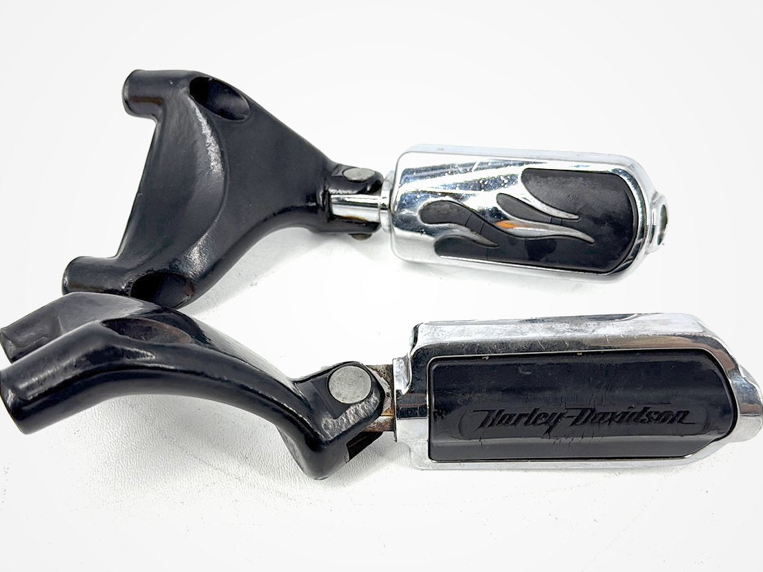 2005 Harley Sportster XL883C 883 Custom Passenger Left &amp; Right Foot Pegs FLAME