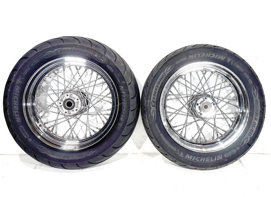 01 Harley Electra Glide Touring Classic OEM Front Rear Wheel Rim Tire Spoked 16"