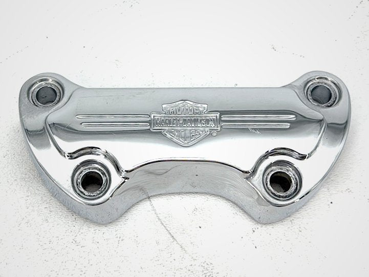 2004 Harley Softail FLSTC Heritage Classic OEM Front Handlebar Riser Top Clamp Chrome