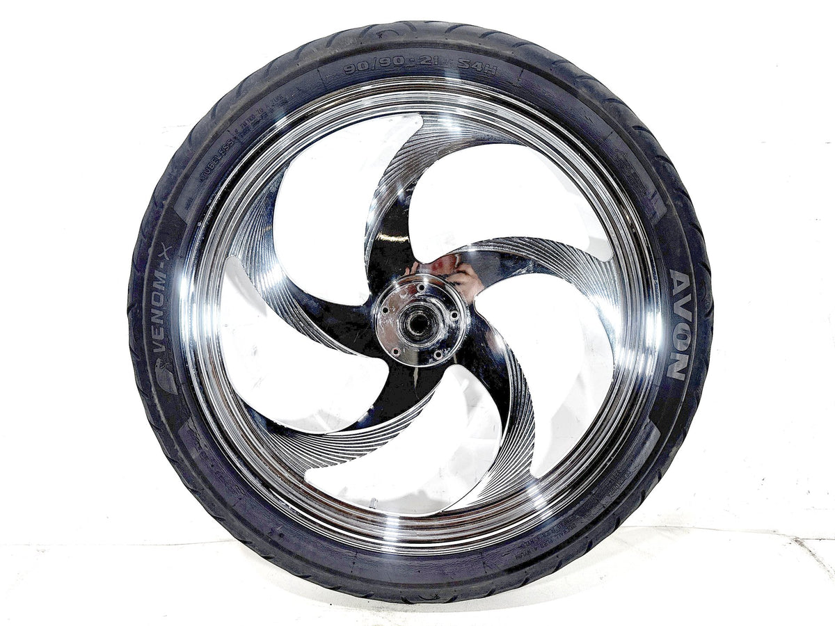 94 Harley Softail FXSTC Front Wheel Rim Tire Aftermarket Custom 90/90-21 54H 21"