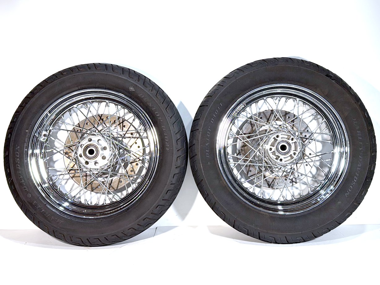 1999 - 2006 Harley-Davidson Softail Heritage Front Rear Wheel Rim Tire Spoked 40700-05 , 42947-06