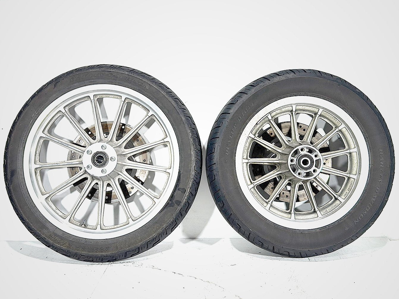 2004 Harley Dyna Super Glide FXDI OEM Front & Rear Wheel Rim Tire
