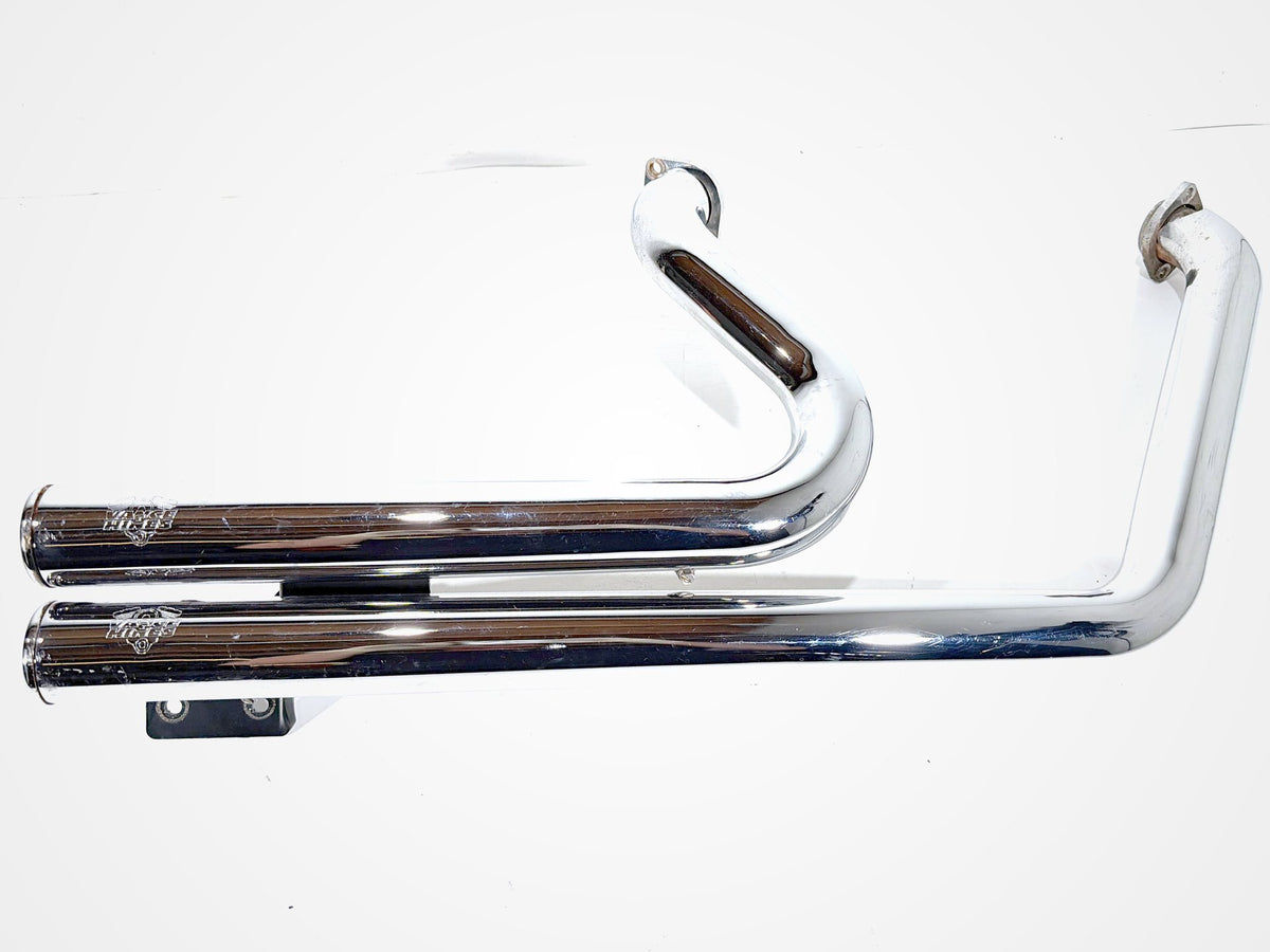 2001 Harley Softail Deuce FXSTD OEM Exhaust Header Pipes Vance & Hines