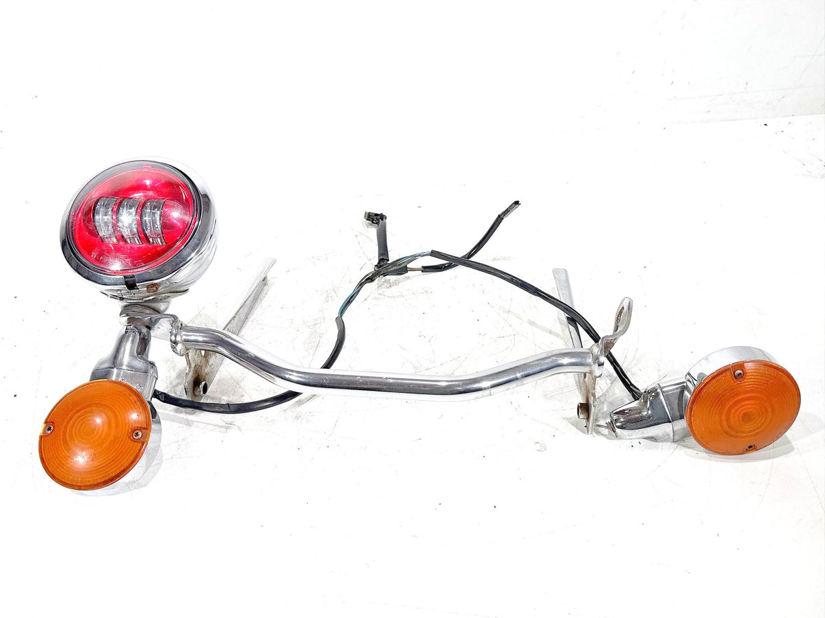 2002 Harley Heritage Softail Classic Front Turn Signal Indicators Aux Light Bar