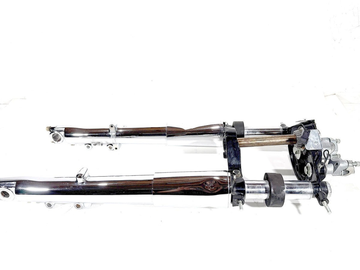 04 Harley Road King Touring OEM Front Triple Tree Set & LH RH Fork Legs Sliders