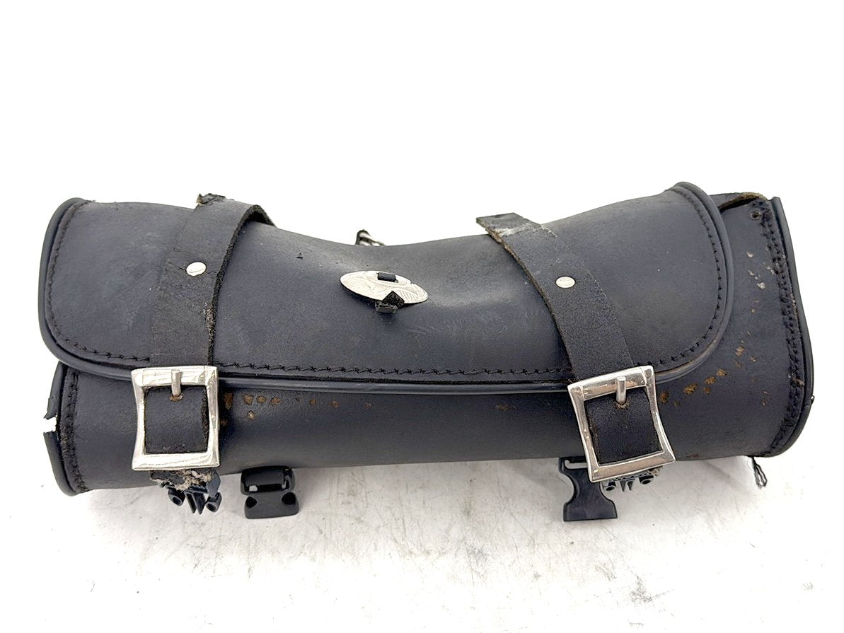 2012 Harley Dyna FXDF Fat Bob OEM Front Onboard Tool Bag Leather Storage