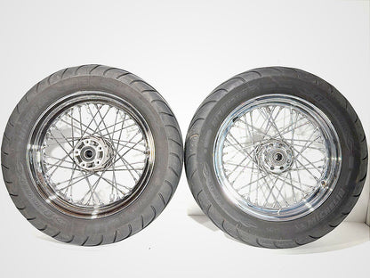 2011 Harley Heritage Softail Classic FLSTC Front Rear Wheel Rim Tire Spoked 16"