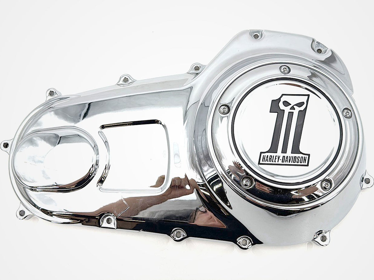 11 Harley Road King Touring Classic Outer Primary Clutch Cover Number One Skull