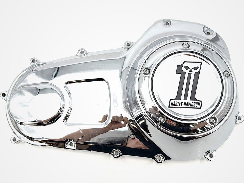 11 Harley Road King Touring Classic Outer Primary Clutch Cover Number One Skull