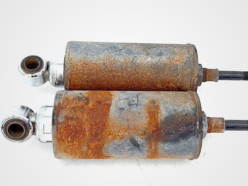2013 Harley Heritage Softail Classic OEM Rear Left Right Shock Absorbers RUSTY