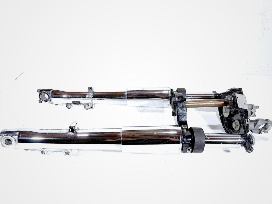 02 Harley Electra Glide Touring Front Triple Tree Set & LH RH Fork Legs Sliders