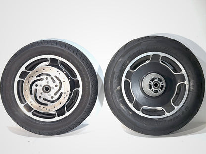 2007 - 2012 Harley-Davidson Touring Street Glide Front & Rear Wheel Rim Tire Airstrike