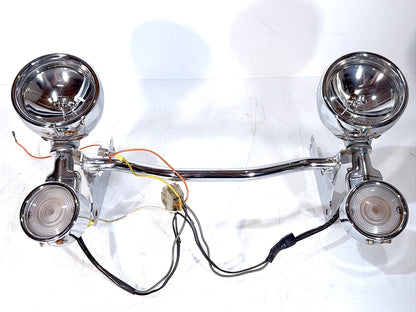 1984 - 1998 Harley-Davidson Touring Electra Glide Classic Front Turn Signal Indicators Aux Light Bar