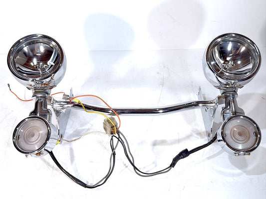 1984 - 1998 Harley-Davidson Touring Electra Glide Classic Front Turn Signal Indicators Aux Light Bar