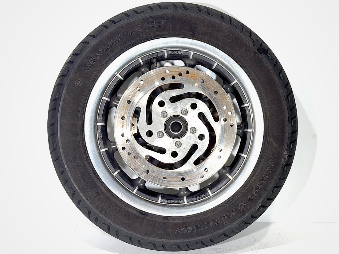 1999 - 2006 Harley-Davidson Touring Road King Police Front Wheel Rim Tire MT90B16 72H, Dunlop, 16"