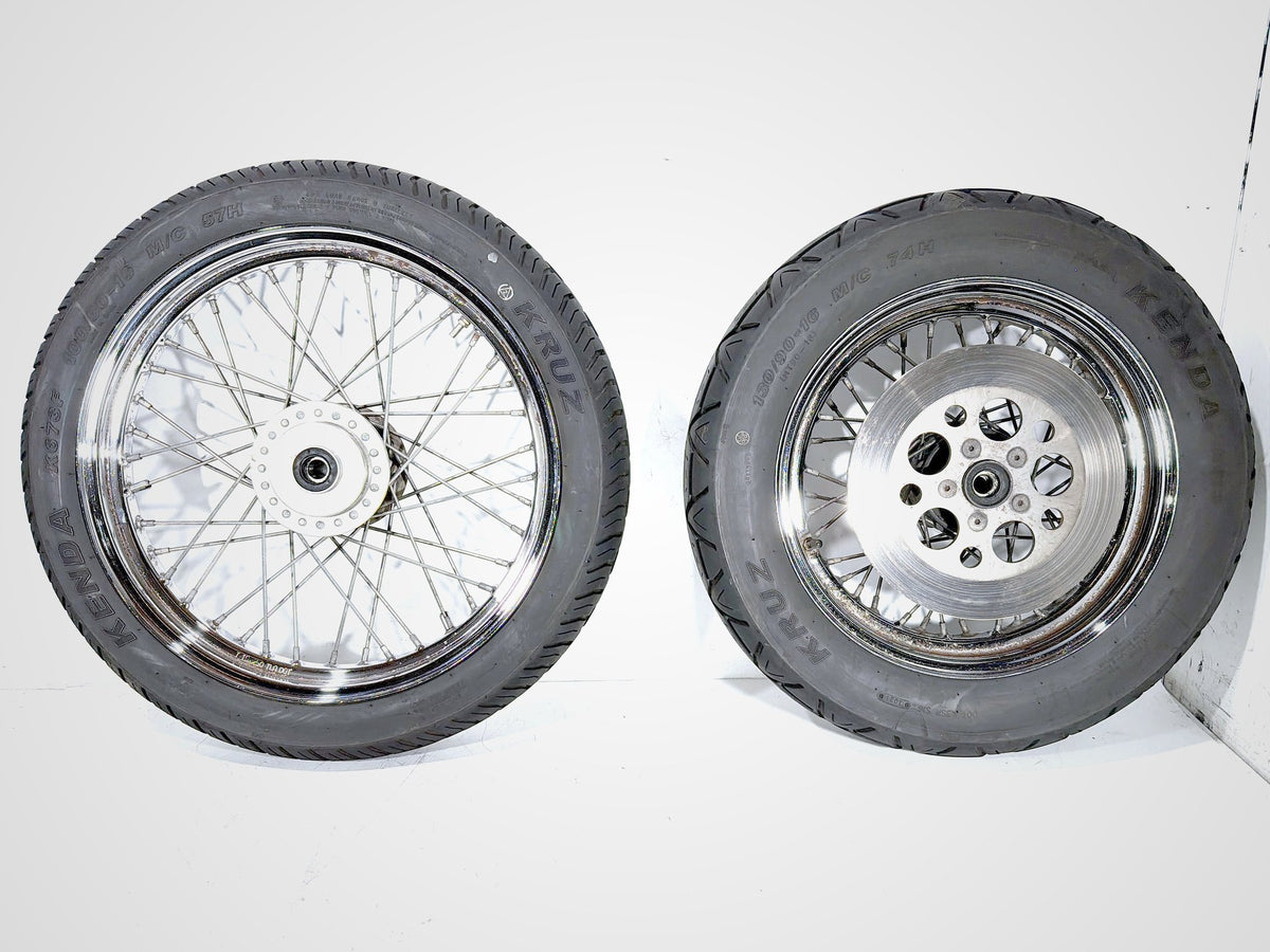 1991 Harley Sportster 883 Deluxe XLH883 Front Rear Wheel Rim Tire Spoked 16" 19"