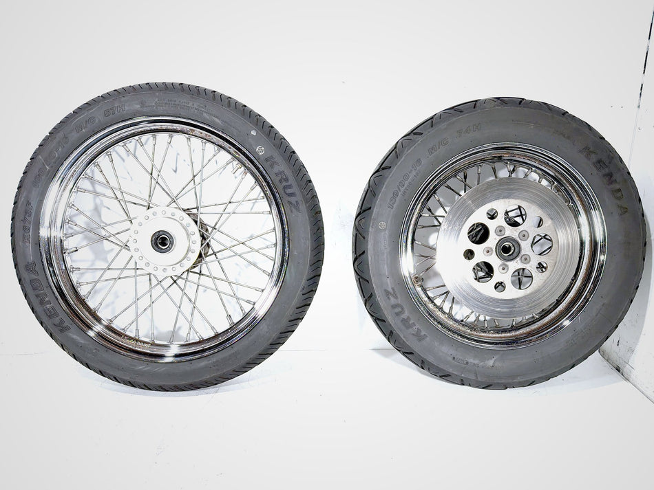1991 Harley Sportster 883 Deluxe XLH883 Front Rear Wheel Rim Tire Spoked 16" 19"