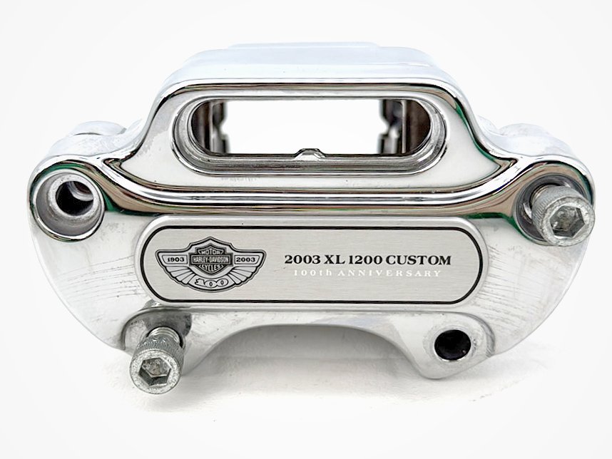 2003 Harley Sportster XL1200C Anniversary Front Handlebar Riser Top Clamp Chrome