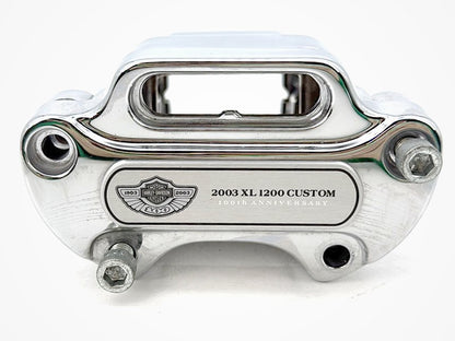 2003 Harley Sportster XL1200C Anniversary Front Handlebar Riser Top Clamp Chrome