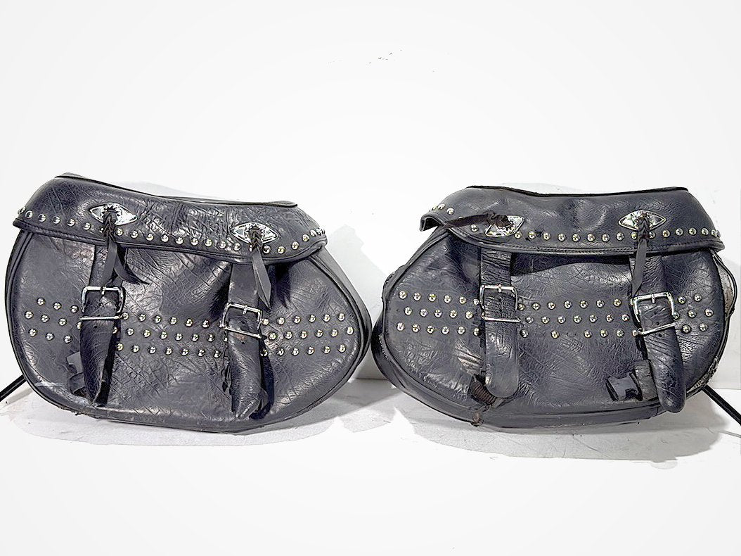 1997 Harley Softail Fat Boy FLSTF OEM Rear Left Right Saddlebags Luggage Leather