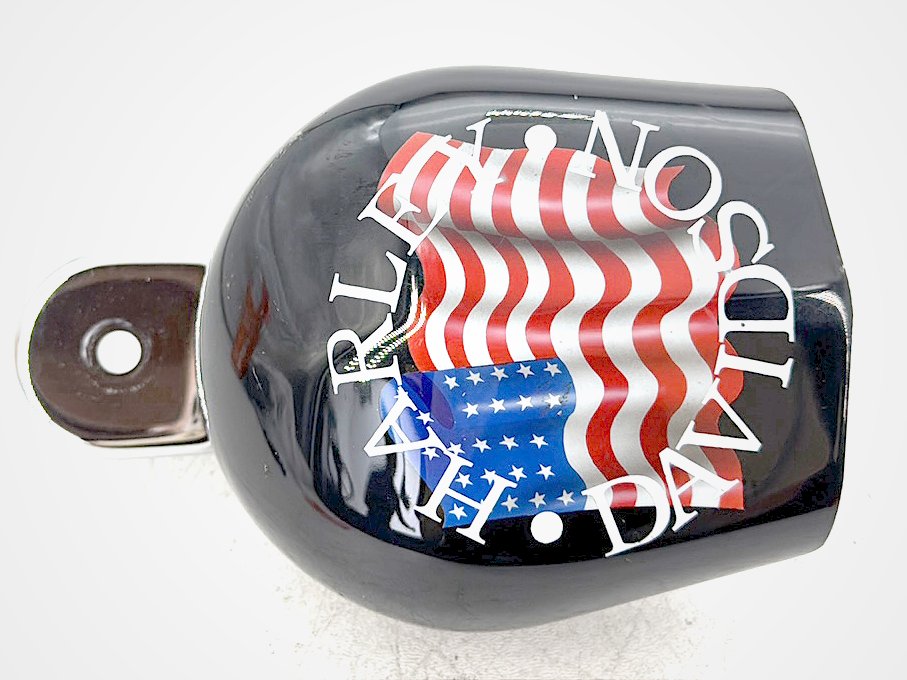 1998 Harley Softail Custom FXSTC OEM Horn Signal Klaxon Cover USA Flag 69012-93A